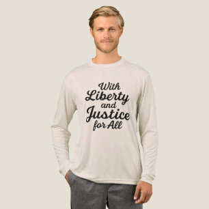 With Liberty and Justice for All Protest Freedom Tri-Blend Shirt