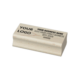 With Logo or Photo Address Rubber Stamp Template