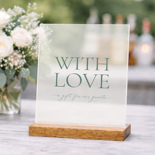 With Love Acrylic Wedding Sign