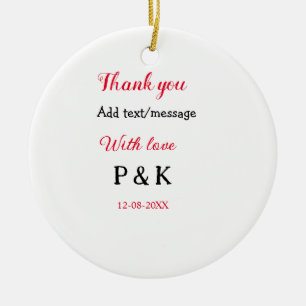 With love add couple name letter thank you add dat ceramic tree decoration