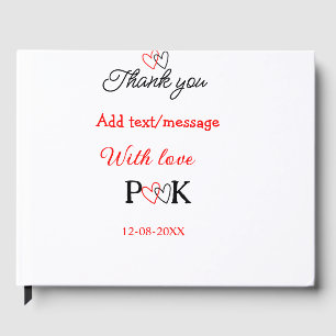 With love add couple name letter thank you add dat guest book