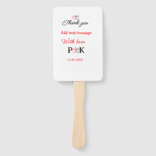 With love add couple name letter thank you add dat hand fan