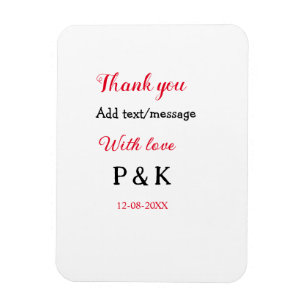 With love add couple name letter thank you add dat magnet