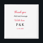 With love add couple name letter thank you add dat magnet<br><div class="desc">design</div>