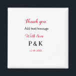 With love add couple name letter thank you add dat magnet<br><div class="desc">design</div>