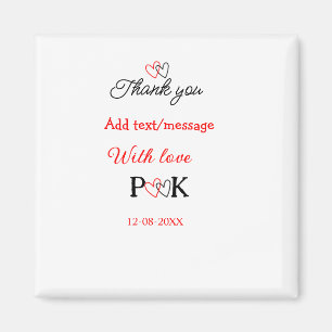 With love add couple name letter thank you add dat magnet