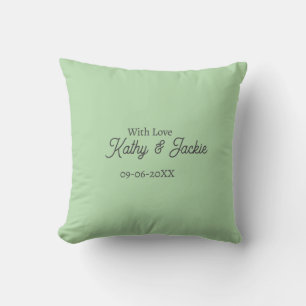 With love add couple name wedding simple minimal cushion