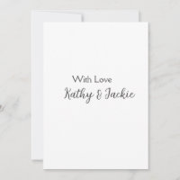 With love add couple name wedding simple minimal 