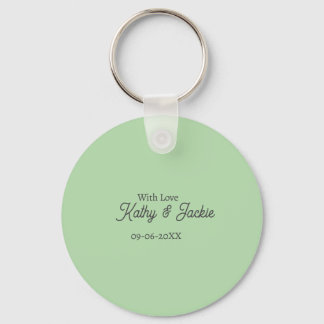 With love add couple name wedding simple minimal  key ring