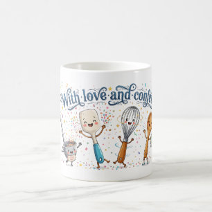 With Love and Confetti Cute Cooking Utensils Coffee Mug