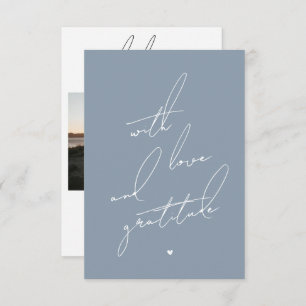 With Love and Gratitude Pre Printed Message Thank You Card