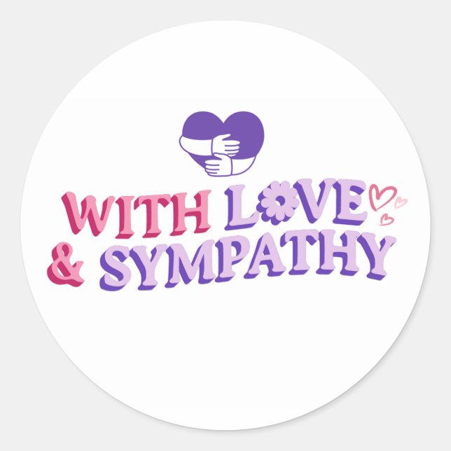 With Love and Sympathy sticker (Front)