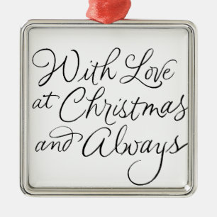 WITH LOVE AT CHRISTMAS & ALWAYS METAL TREE DECORATION