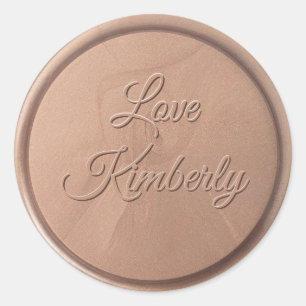 With Love Chocolate Brown Wax Seal Sticker