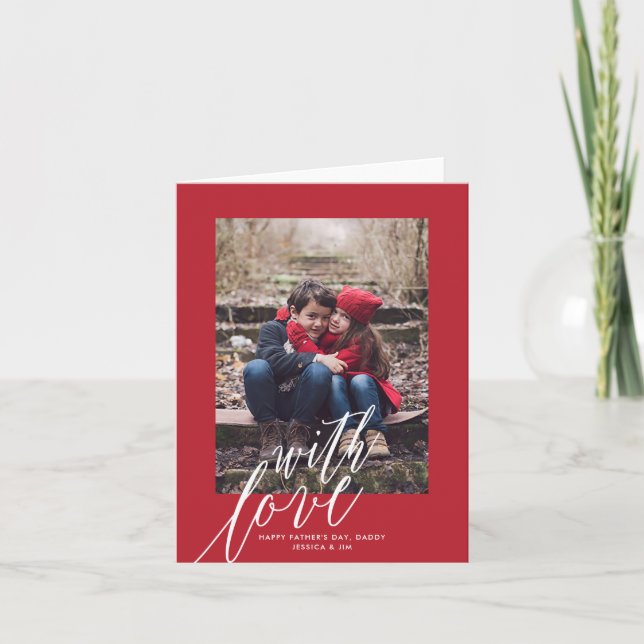 With Love Father's Day Folded Greeting Card (Front)