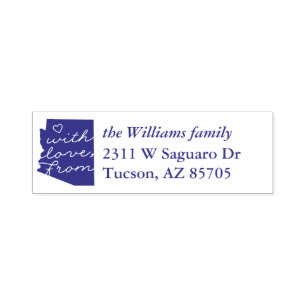 With Love from Arizona Address Ink Stamp