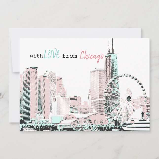 With love from Chicago Invitation (Front)