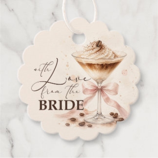 With Love from the Bride" Espresso Martini Favour Tags