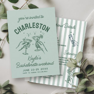 With Love From [Your City] Sage Bachelorette Party Invitation