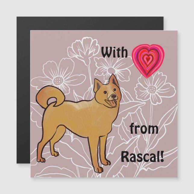 With Love From Your dog – Cute Magnetic card (Front/Back)