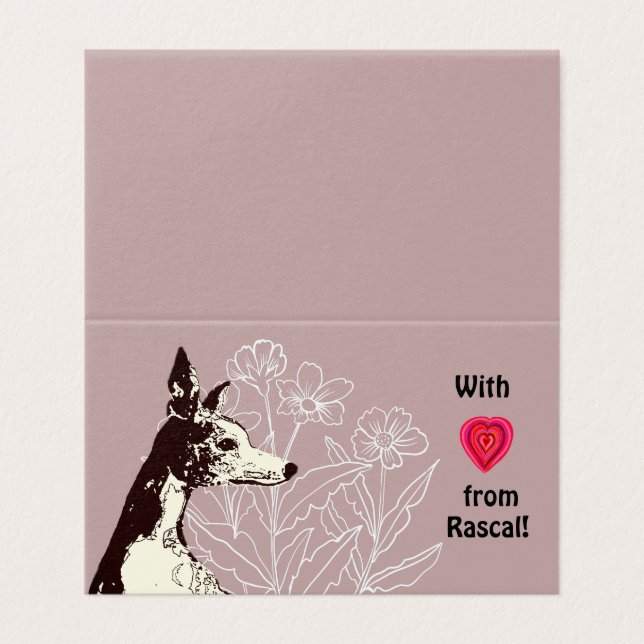 With love from your Whippet (Outside Unfolded)