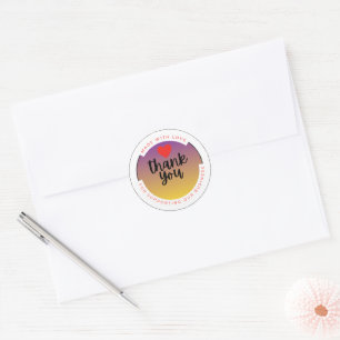 With Love Heart Sticker – Minimal Cute Love 