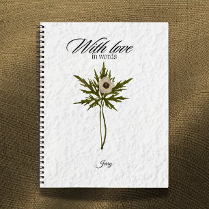 With Love in Words Personalized Dried Floral Notebook