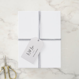 With Love Minimalist Typography Personalised Gift Tags