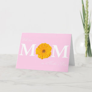 With Love Mum on Mother's Day Gerbera Daisy Flower Card