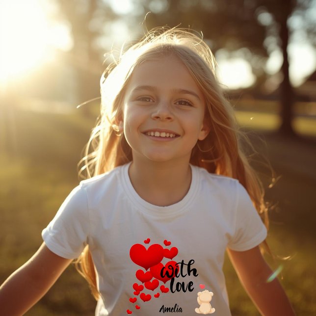 With Love Personalized Kids Basic T-Shirt (Creator Uploaded)