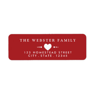 With Love Red Return Address