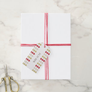 WITH LOVE romantic hearts elegant vintage retro Gift Tags