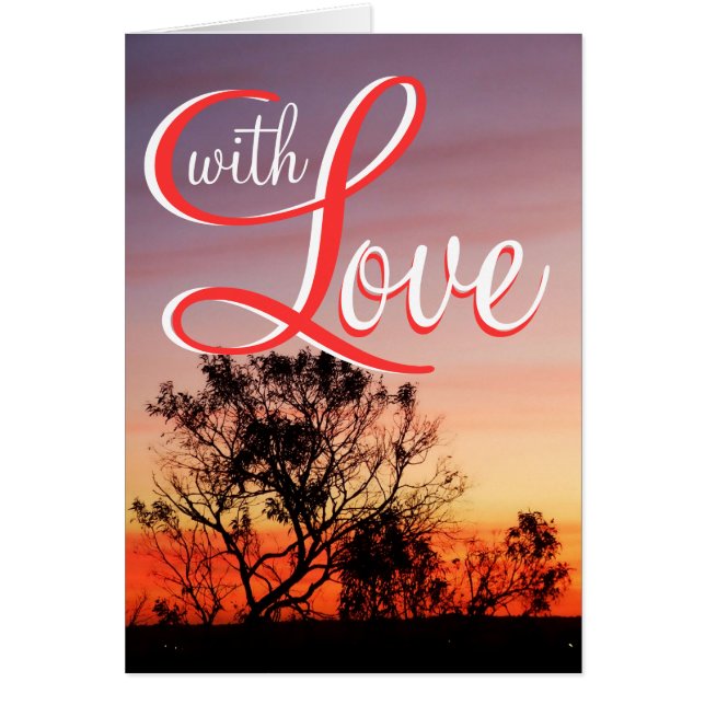 With Love Sunset Card (Front)