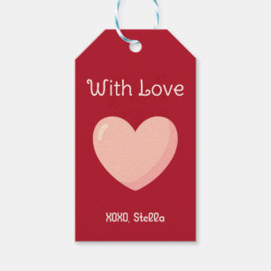 With Love Valentine Gift Tag 