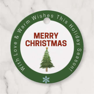 With Love & Warm Wishes This Holiday Season Favour Tags