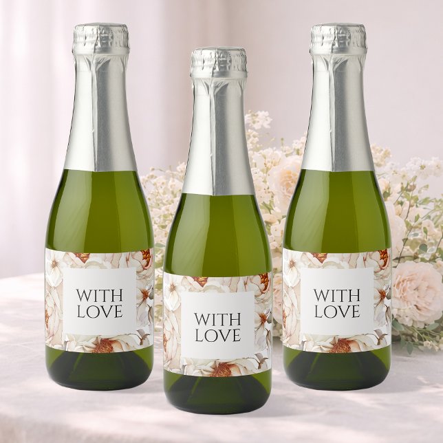 With Love Wedding Sparkling Wine Label (Creator Uploaded)