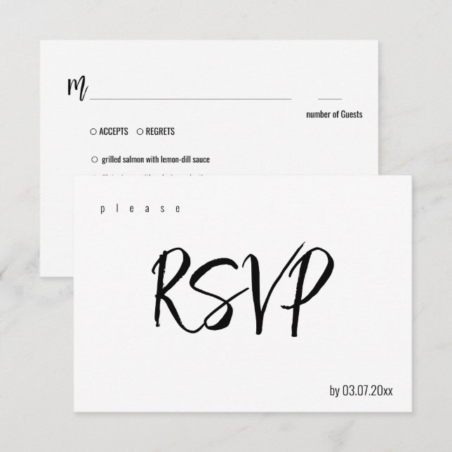 With MENU choice💍 Minimalist Elegant  (Front/Back)