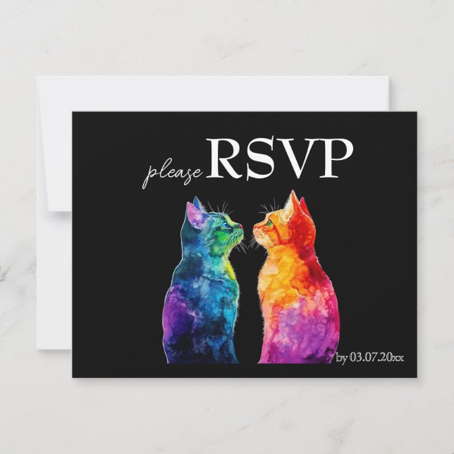 With menu  Purrfectly Yours: A Rainbow Love budget (Front)