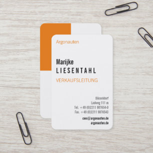 With Monogram High Format Business Card