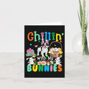 With My Bunnies Easter Day Bunnies French Bulldog  Card