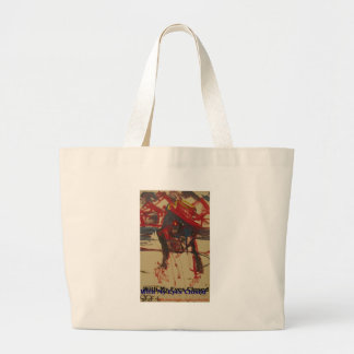 with my eyes closed large tote bag