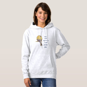 With my song I praise Him Bible Scripture Bird Hoodie