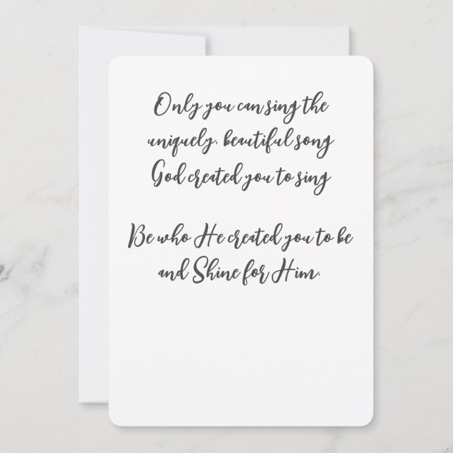 With My Song, I Will Praise Him Scripture (Back)