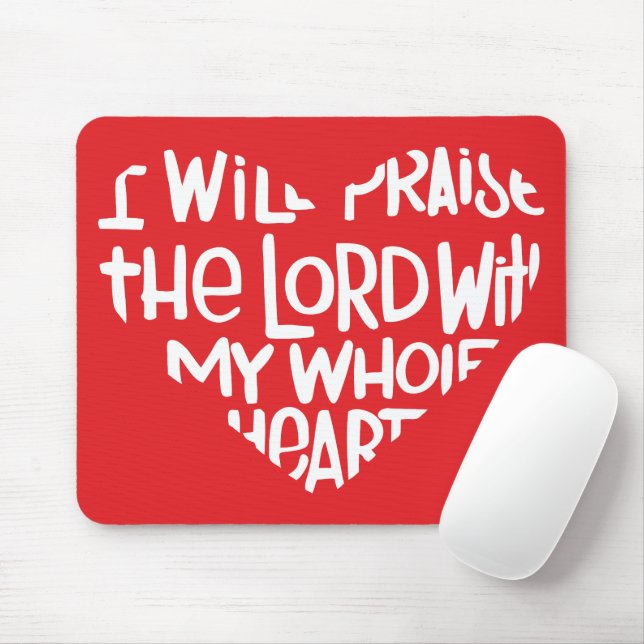 With my whole heart mouse pad (With Mouse)