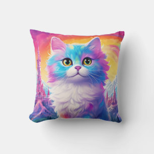 😺 With name Beautiful pastel cat  Cushion