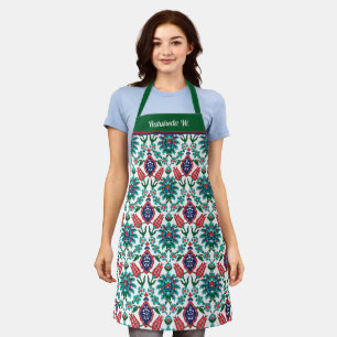 With name 💙❤️💚 Beautiful Turkish tiles Apron