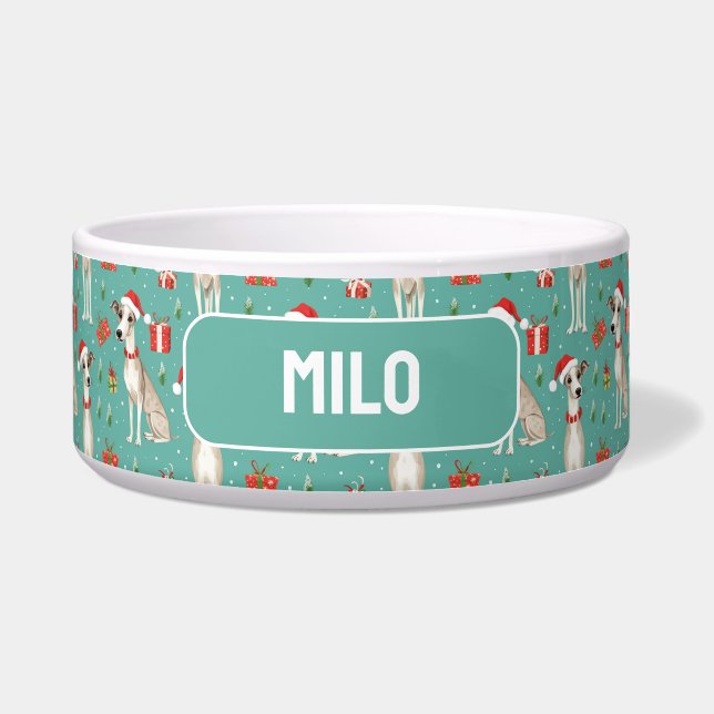 With name Whimsical Whippet Christmas (Front)