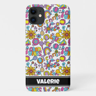 With name🎾groovy pastel tennis Case-Mate iPhone case
