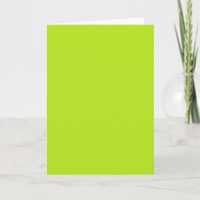 With Nothing On It Except Colour  Bright Neon Gree Card (Front)