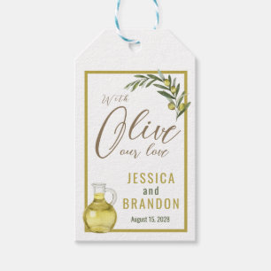 With Olive Our Love Wedding Bottle Label OL005tr